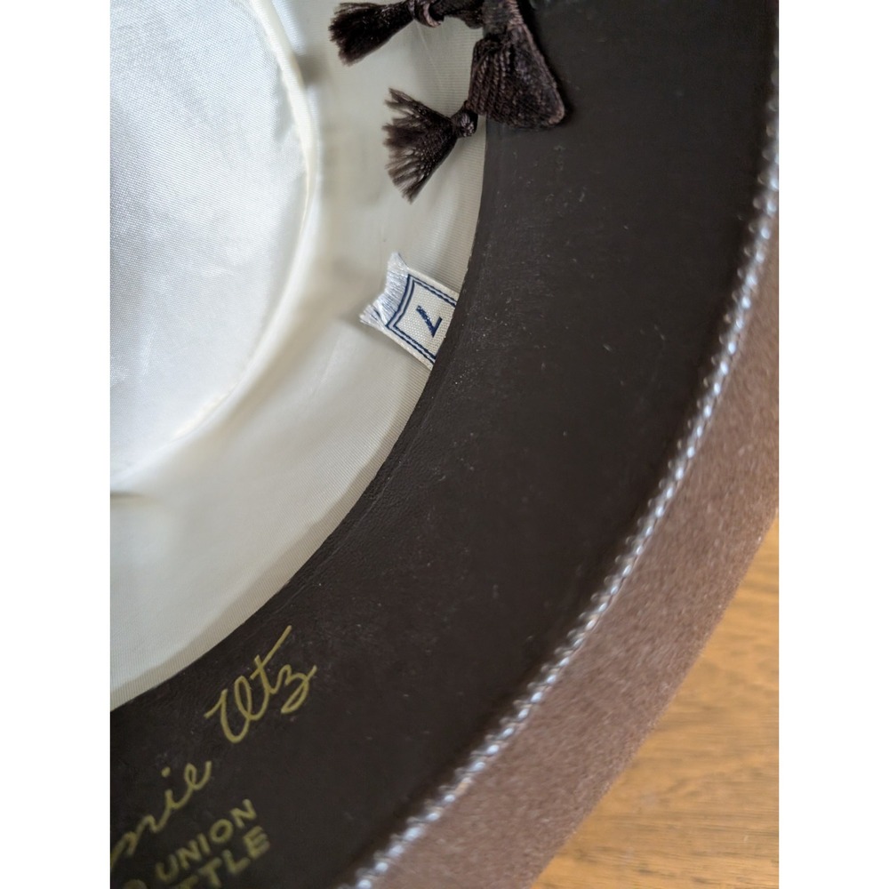 Borsalino Men's Torino Fur Felt Fedora Dark Brown Bulgaro Hat Italy Size 7 Cap - Picture 6 of 8